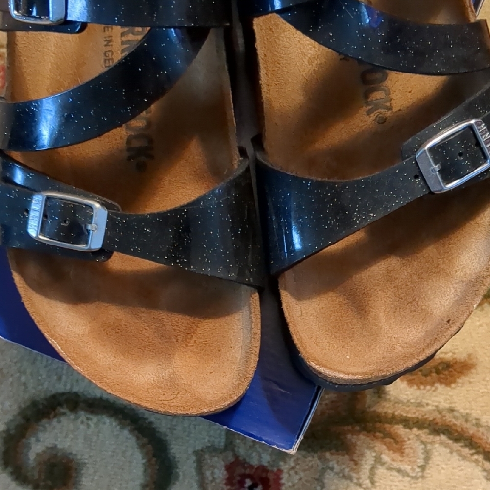 Birkenstock Salina Black Sandals with Adjustable Straps & Cork Footbed Size 37N - Picture 4 of 12